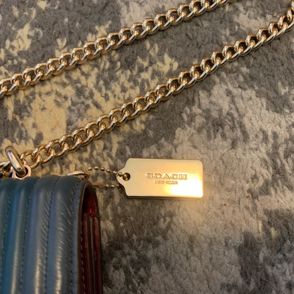 Coach Klare Quilted Linear Rainbow Leather Crossbody Purse SOLD OUT - Picture 6 of 13